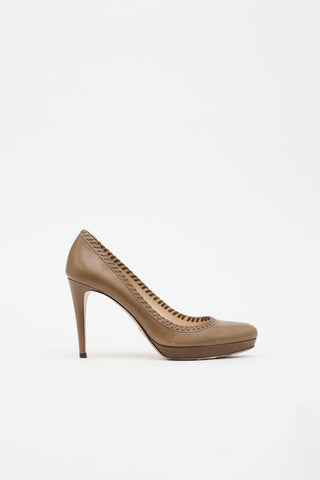 Prada Leather Platform Pump