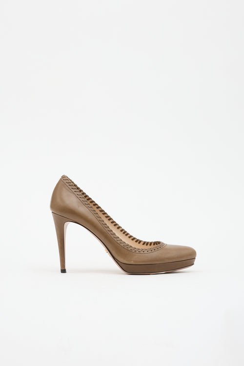 Prada Leather Platform Pump