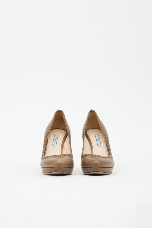 Prada Leather Platform Pump