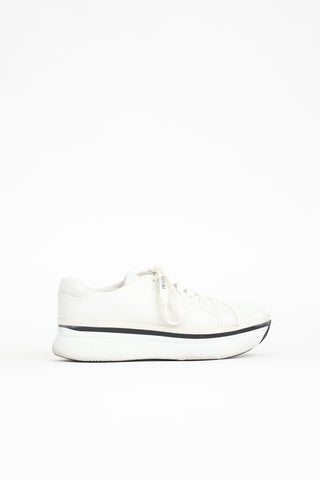 Prada Leather Platform Sneaker