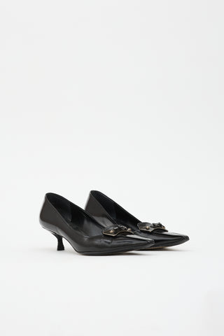 Prada Leather Pointed Toe Pump