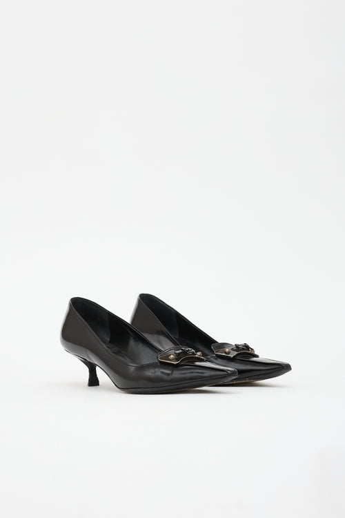 Prada Leather Pointed Toe Pump