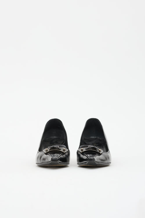 Prada Leather Pointed Toe Pump