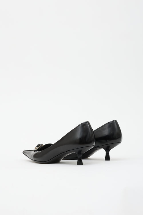Prada Leather Pointed Toe Pump