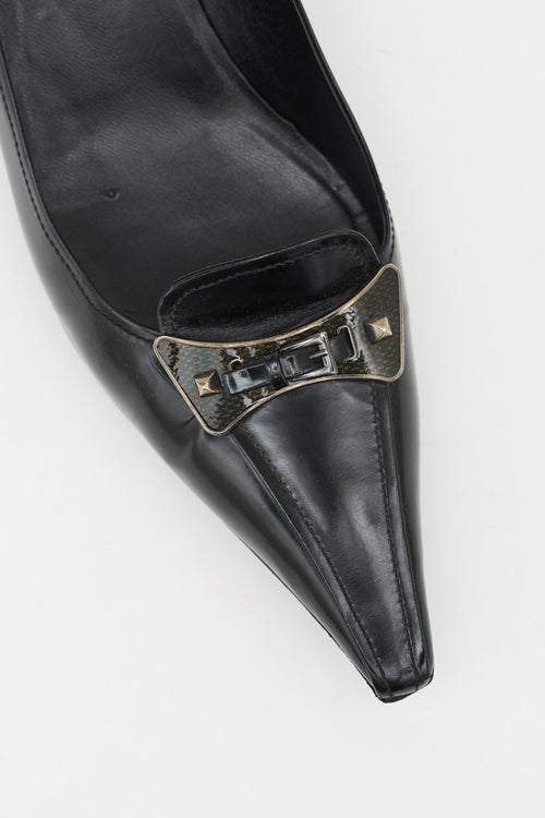 Prada Leather Pointed Toe Pump