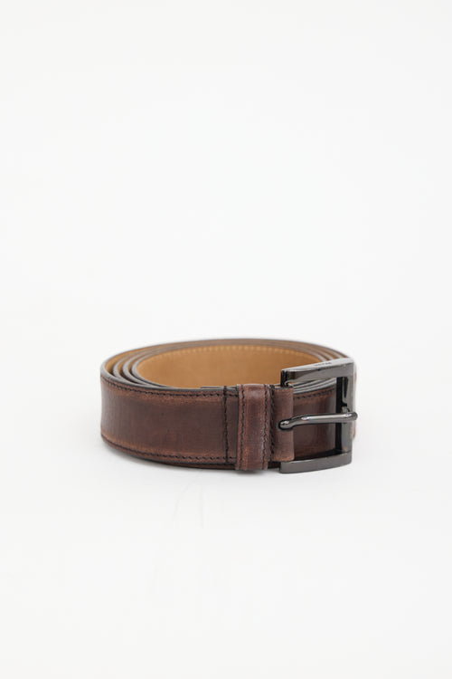Prada Leather Slim Belt