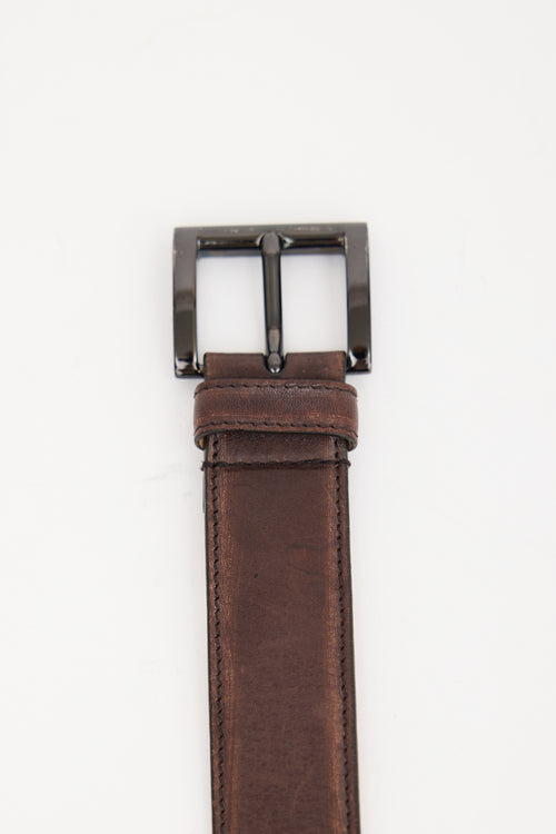 Prada Leather Slim Belt