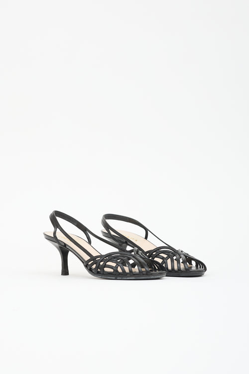 Prada Leather Slingback Sandal