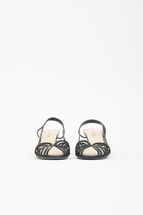 Prada Leather Slingback Sandal