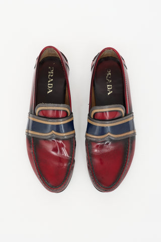 Prada Leather Slip On Loafer