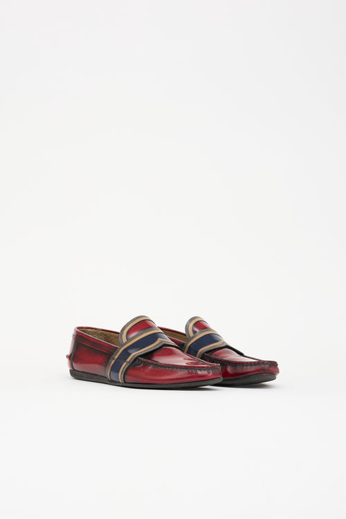 Prada Leather Slip On Loafer