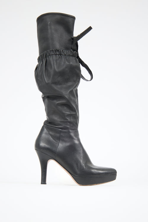 Prada Leather Slouch Boot