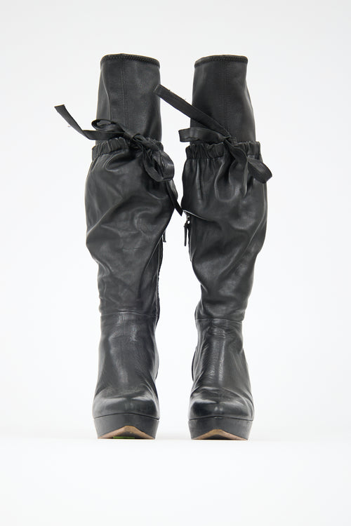 Prada Leather Slouch Boot