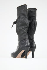 Prada Leather Slouch Boot
