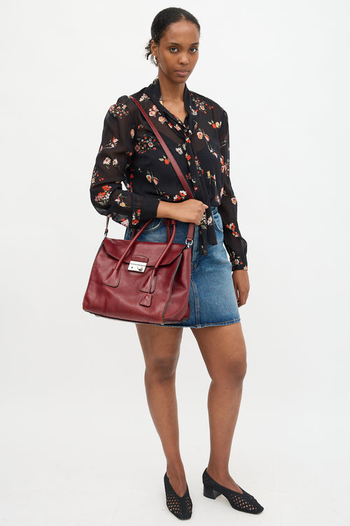 Prada Leather Sound Tote Bag
