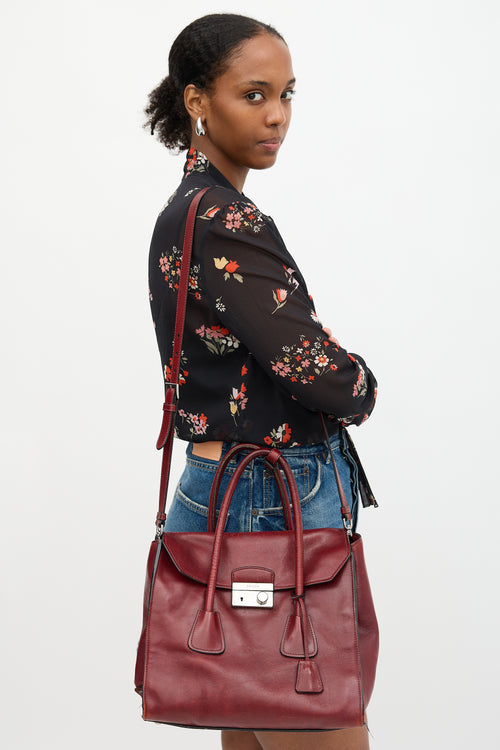 Prada Leather Sound Tote Bag