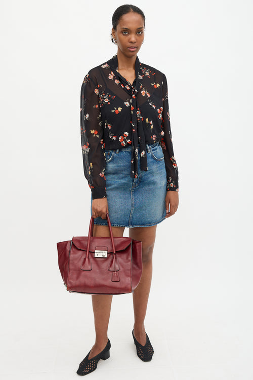 Prada Leather Sound Tote Bag