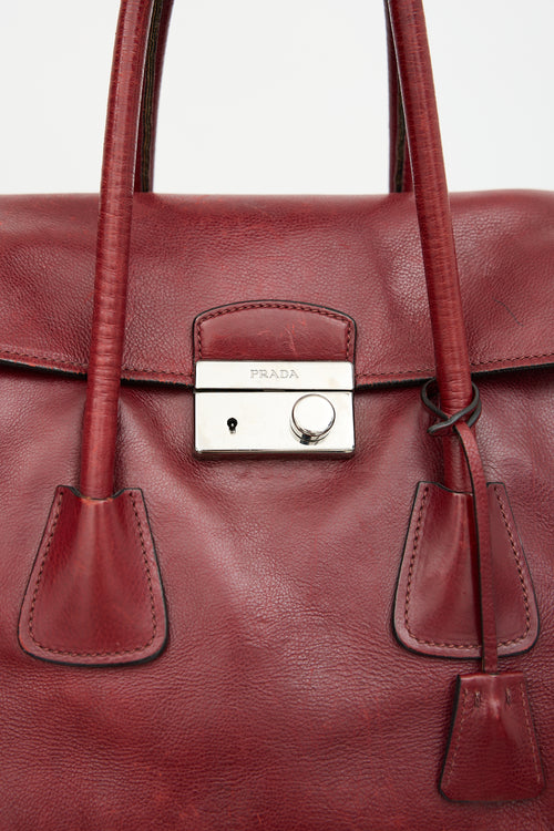 Prada Leather Sound Tote Bag