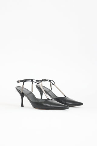 Prada Leather T-Strap Pump