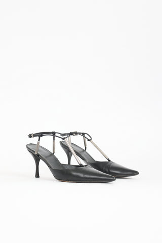 Prada Leather T-Strap Pump