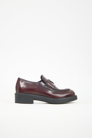 Prada Leather Triangle Logo Loafer