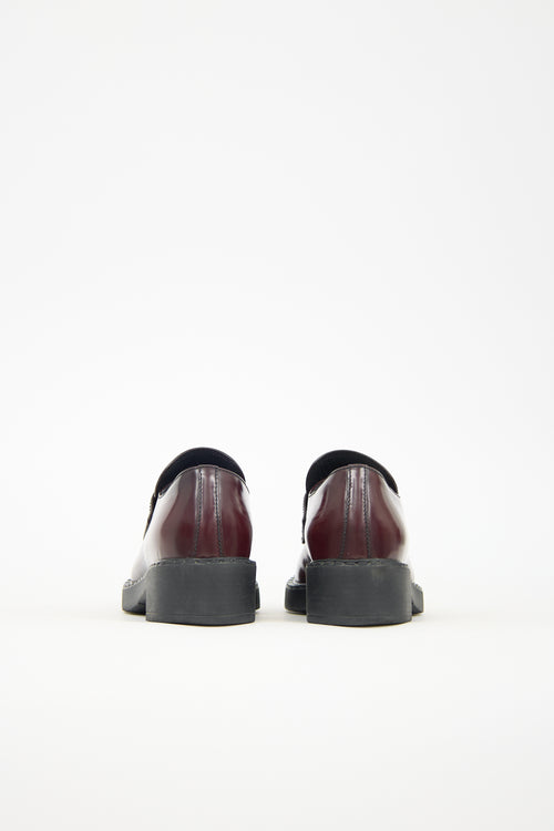 Prada Leather Triangle Logo Loafer