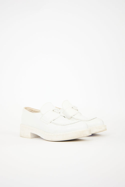 Prada Leather Triangle Logo Loafer