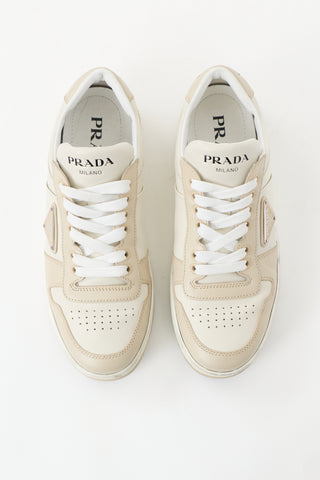 Prada Leather Triangle Logo Sneaker