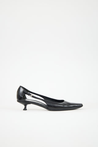 Prada Leather Cut Out Heel