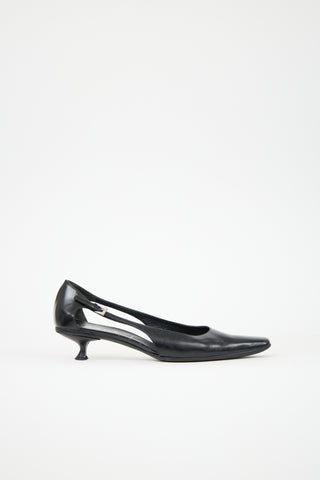 Prada Leather Cut Out Heel