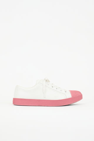 Prada Leather & Dot Rubber Sneaker