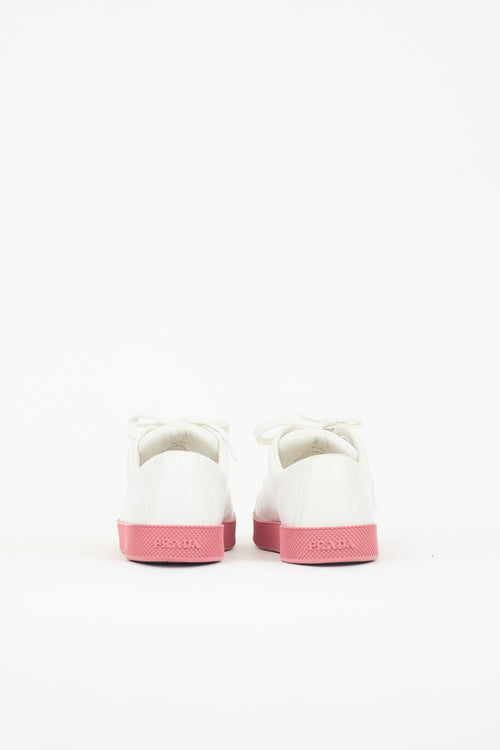 Prada Leather & Dot Rubber Sneaker