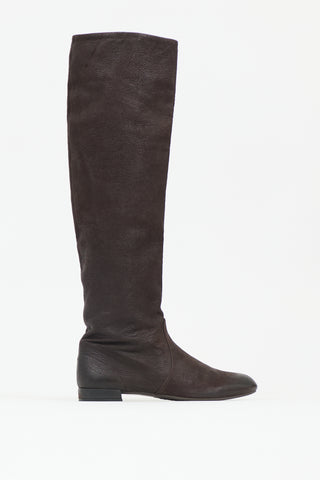 Prada Leather Knee High Boot