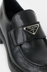 Prada Leather Logo Loafer