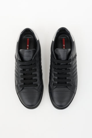 Prada Leather Logo Sneaker