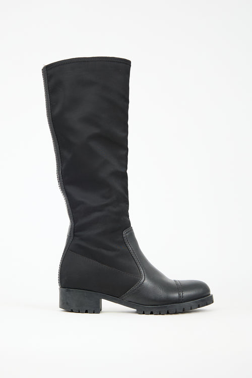 Leather & Nylon Boot