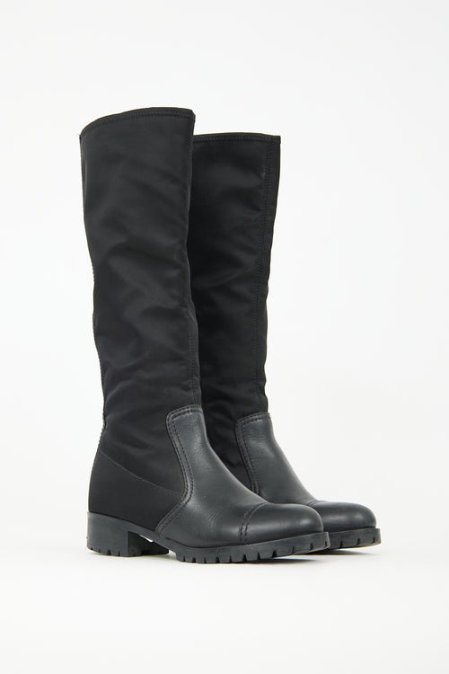 Prada Leather & Nylon Boot