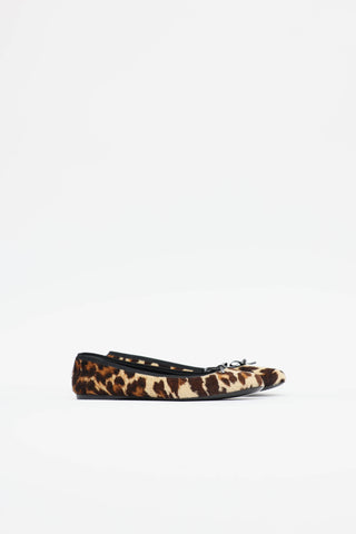 Prada Textured Hair Printed Flat