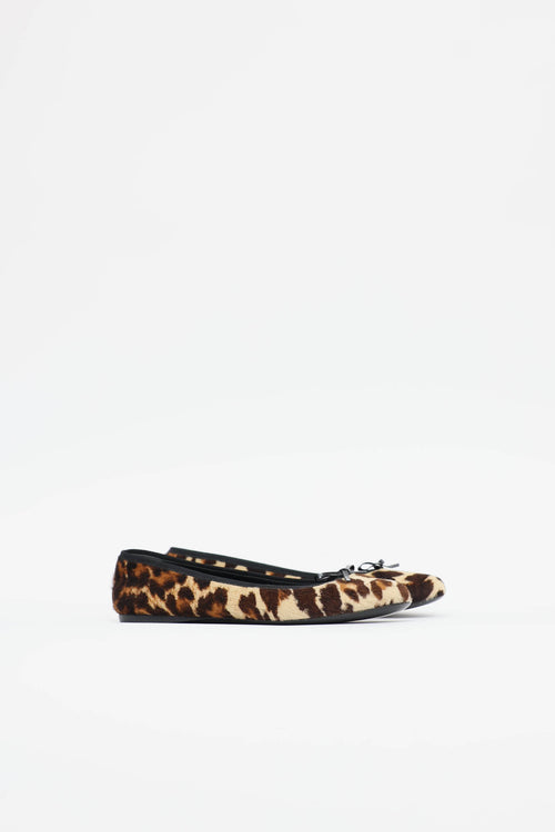 Prada Textured Hair Printed Flat