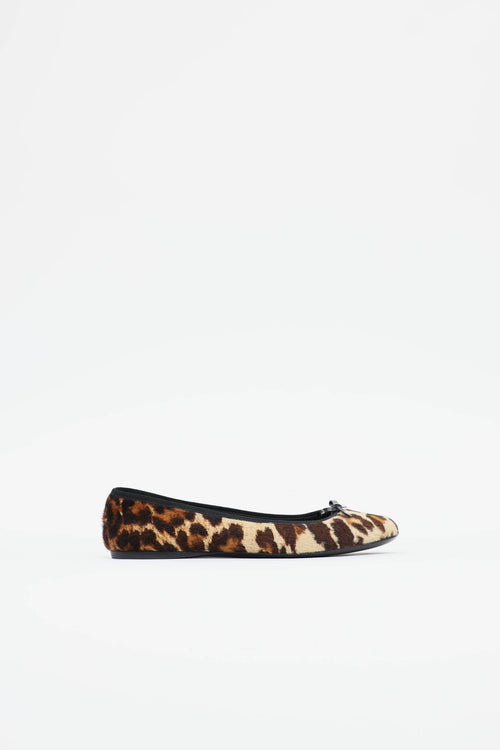 Prada Textured Hair Printed Flat