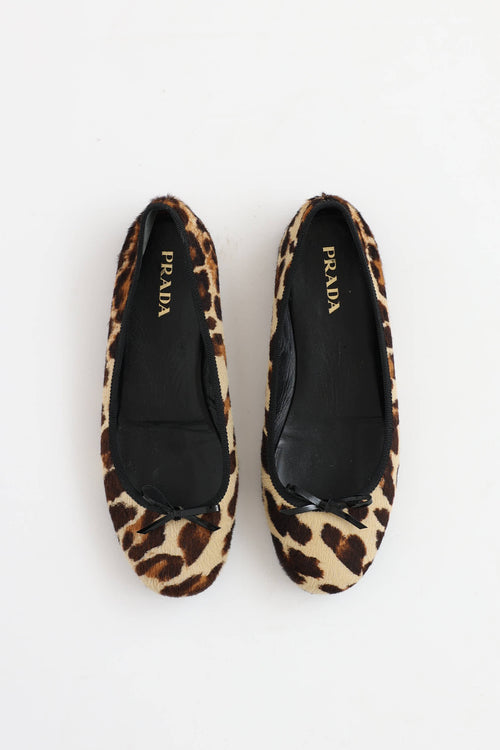 Prada Textured Hair Printed Flat
