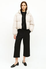 Prada Cream Wool & Cashmere Puffer Jacket