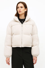 Prada Cream Wool & Cashmere Puffer Jacket