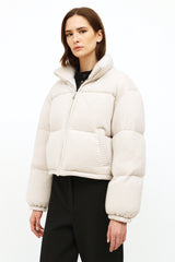 Prada Cream Wool & Cashmere Puffer Jacket