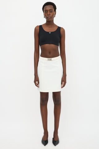 Prada Logo Cropped Tank Top