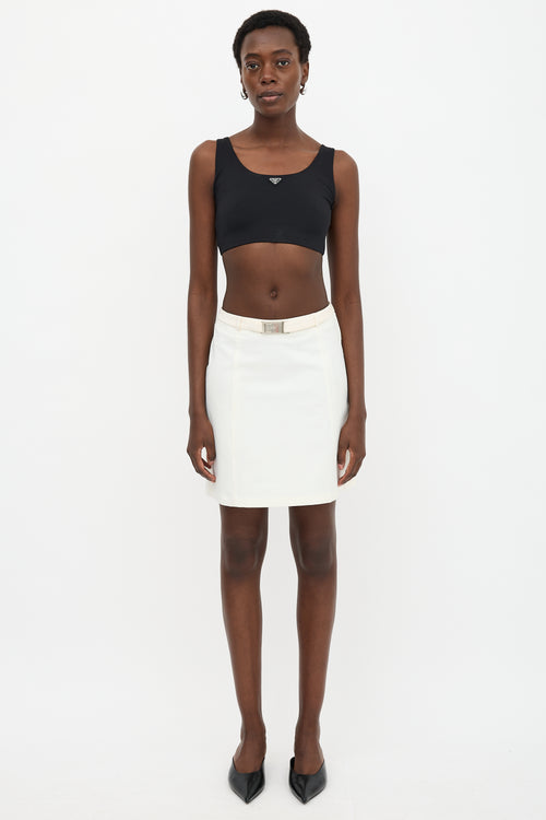 Prada Logo Cropped Tank Top