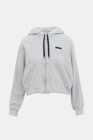 Prada Logo Zip Hoodie