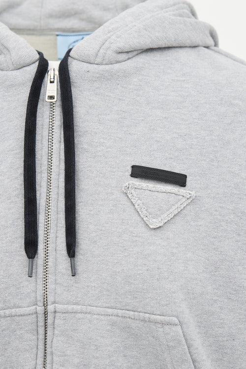 Prada Logo Zip Hoodie