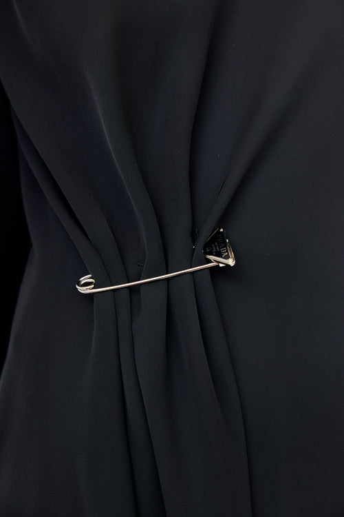Prada 2023 Logo Safety Pin Dress