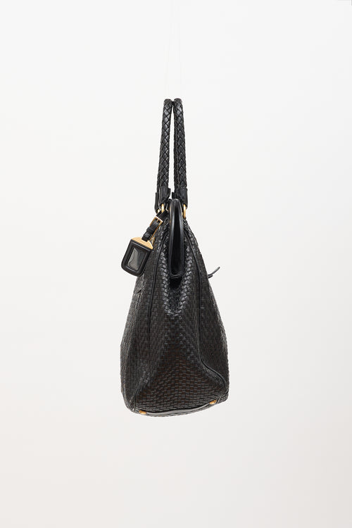 Prada Madras Leather Frame Bag
